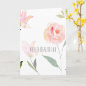 Hallo Beautiful Karte (Gelbe Blume)