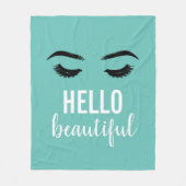 Hallo Beautiful Lashes Eyelash Makeup Artist Aquam Fleecedecke (Vorderseite)