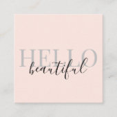 Hallo Beautiful Modern Minimalistisch Quadratische Visitenkarte (Vorderseite)