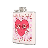 Hallo Beautiful | Niedlich und herzlich Flachmann (Links)