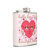 Hallo Beautiful | Niedlich und herzlich Flachmann (Rechts)