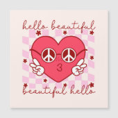 Hallo Beautiful | Niedlich und herzlich Magnetkarte (Vorderseite)