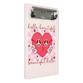 Hallo Beautiful | Niedlich und herzlich Mini Klemmbrett (Schrägansicht)