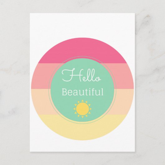 Hallo Beautiful Postkarte (Vorderseite)