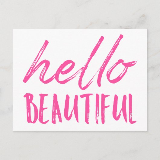 Hallo Beautiful Postkarte (Vorderseite)