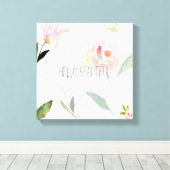Hallo Beautiful Watercolor Floral Leinwanddruck (Insitu (Holzboden))