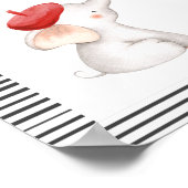 Hallo, Bebe Paris French Baby Shower Sign Poster (Ecke)