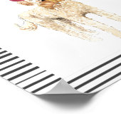 Hallo, Bebe Paris French Baby Shower Sign Poster (Ecke)