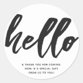 Hallo | Begrüßung von Veranstaltungen Runder Aufkleber (Vorderseite)