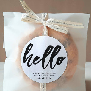 Hallo    Begrüßung von Veranstaltungen Runder Aufkleber