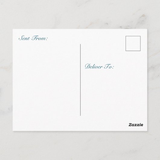 Hallo, Behalt in Touch Peacock Feathers Postkarte (Rückseite)