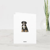 Hallo Bernese Mountain Hund Welpe Hund Note Card Karte (Rückseite)