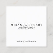 Hallo | berufliches modernes elegantes Black&White Quadratische Visitenkarte (Rückseite)