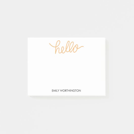 Hallo Beschriftung kundenspezifische Posten-it® Post-it Klebezettel (Vorderseite)