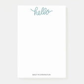 Hallo Beschriftung kundenspezifische Posten-it® Post-it Klebezettel (Vorderseite)