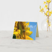 Hallo Biene auf Karte (Gelbe Blume)