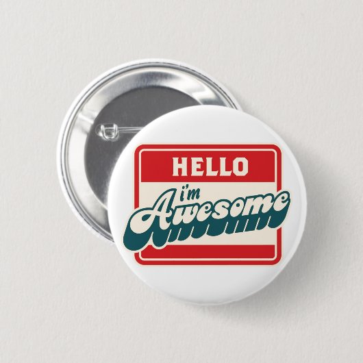 Hallo bin ich fantastisch button (Vorne & Hinten)