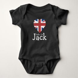 Hallo bin ich Jack! Gewerkschafts-Jackherzflagge Baby Strampler