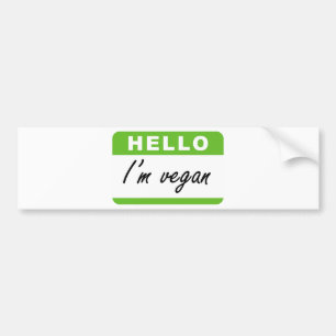 Hallo bin ich vegan autoaufkleber