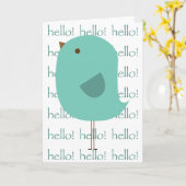 Hallo Bird Karte (Gelbe Blume)
