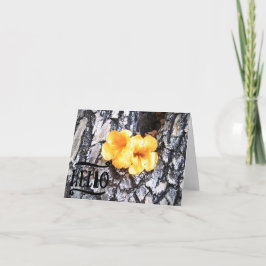 Hallo Blank Grußkarte mit Yellow Allamanda Dankeskarte