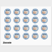 hallo blaue Punkte/Foto - Circle Sticker (Blatt)