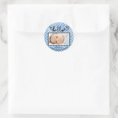 hallo blaue Punkte/Foto - Circle Sticker (Tasche)