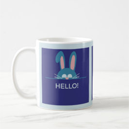 Hallo blauer Osterhase Kaffeetasse