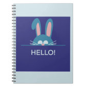 Hallo blauer Osterhase Notizblock (Vorderseite)