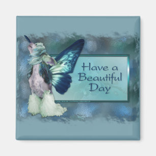 Hallo - Blue Wings - schöner Tag - Sheeba Magnet