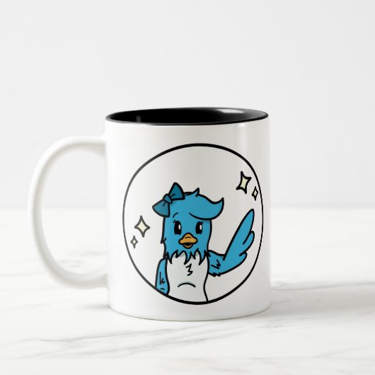 Hallo Bluebird Zweifarbige Tasse (Links)