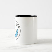 Hallo Bluebird Zweifarbige Tasse (Mittel)