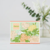 Hallo Blume Postkarte (Stehend Vorderseite)