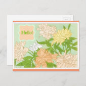 Hallo Blume Postkarte (Vorne/Hinten)