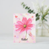 Hallo Blume Postkarte (Stehend Vorderseite)