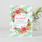 Hallo Blumen der Glück-Einladung Einladung (Stehend Vorderseite)