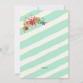 Hallo Blumen der Glück-Einladung Einladung (Rückseite)