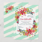 Hallo Blumen der Glück-Einladung Einladung (Vorne/Hinten)