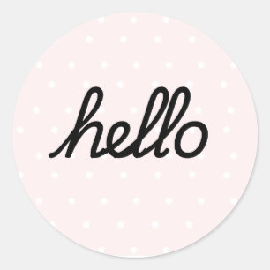 Hallo ! Blush Polka Dots Sticker