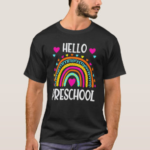 Hallo Boho-Regenbogen-Lehrer für die Vorschule Zur T-Shirt