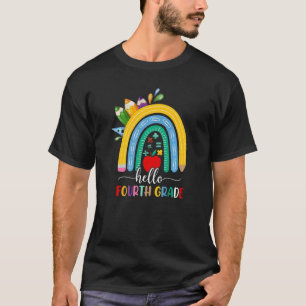 Hallo Boho-Regenbogen-Lehrer Kinder der vierten Kl T-Shirt