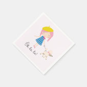 Hallo Bonjour Parisian Birthday Paper Napkins Serviette (Ecke)