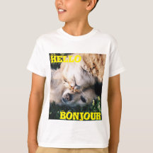 Hallo, Bonjour T-Geschichten T - Shirt
