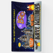 Hallo Boo! Frohe Halloween! Banner (Vertikal)