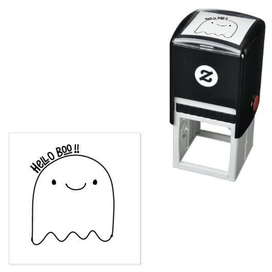 Hallo Boo - Niedlicher Halloween-Geist Permastempel (Beispiel)