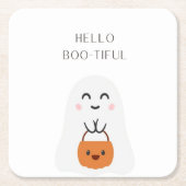 Hallo BOO-TIFUL Rechteckiger Pappuntersetzer (Vorderseite)