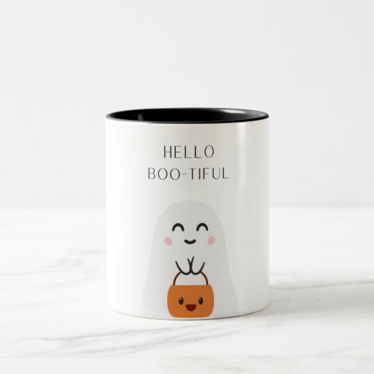 Hallo BOO-TIFUL Zweifarbige Tasse (Mittel)