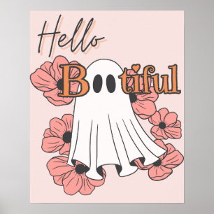 Hallo BOOtiful Halloween Wall Art Poster