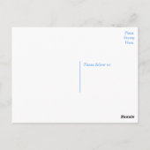 Hallo Boston Terrier Puppy Dog Denken Sie an Sie Postkarte (Rückseite)