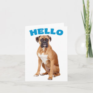 Hallo Boxer Welpe Hund - Ich vermisse dich, Freund Karte
